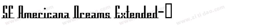 SF Americana Dreams Extended字体转换